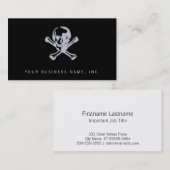 Carte De Visite Jolly roger de style d'impression typographique (Devant / Derrière)