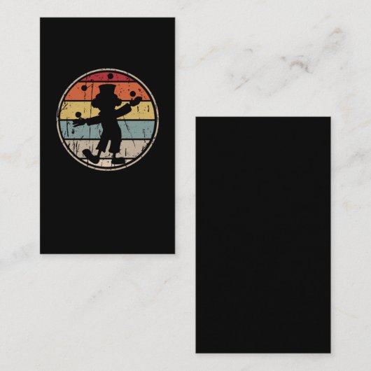 Carte De Visite Jongler Clown Funny Circus Juggler (Devant / Derrière)