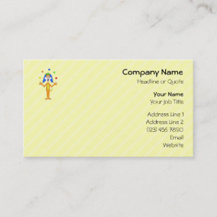 Carte De Visite Jonglerie lumineuse et colorée de chien de bande