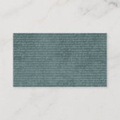 Carte De Visite Jote Apple Scripts & Chalkboard School Enseignant (Dos)