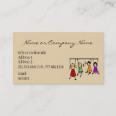 Carte De Visite Jote Kids Cartoon tenant des mots de la parole (Devant)