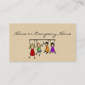 Carte De Visite Jote Kids Cartoon tenant des mots de la parole (Dos)