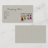 Carte De Visite Jote Kids Cartoon tenant des mots de la parole (Devant / Derrière)