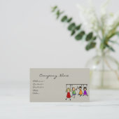 Carte De Visite Jote Kids Cartoon tenant des mots de la parole (Debout devant)