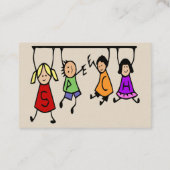 Carte De Visite Jote Kids Cartoon tenant des mots de la parole (Dos)