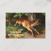 Carte De Visite Jote Red Deer Dans La Chasse Forestière (Dos)
