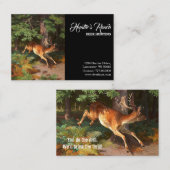 Carte De Visite Jote Red Deer Dans La Chasse Forestière (Devant / Derrière)