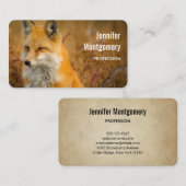 Carte De Visite Jote Red Fox Wilderness Nature Photo (Devant / Derrière)