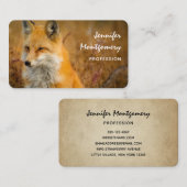 Carte De Visite Jote Red Fox Wilderness Nature Photographie (Devant / Derrière)