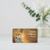 Carte De Visite Jote Red Fox Wilderness Nature Photographie (Debout devant)