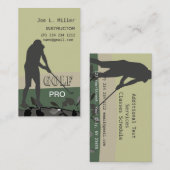 Carte De Visite Jouant des taches frappant le vert de boule de (Devant / Derrière)