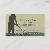 Carte De Visite Jouant des taches frappant le vert de boule de (Dos)