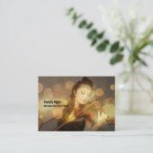 Carte De Visite Jouer aux instruments de violon photo moderne (Debout devant)