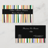 Carte De Visite Jouer avec les couleurs ! Motif de bande de consul (Devant / Derrière)