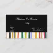 Carte De Visite Jouer avec les couleurs ! Motif de bande de consul (Dos)