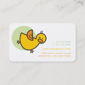Carte De Visite Jouer Bébé Jaune Canards mignons Duckies Points ve (Dos)