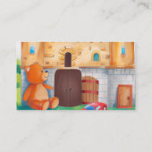Carte De Visite Jouer Castle Garderie pour enfants Garde d'enfants (Dos)