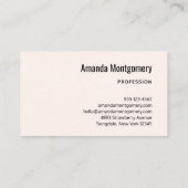 Carte De Visite Jouer Joli Bouquet de Fleur Rose (Dos)