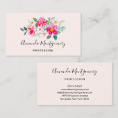 Carte De Visite Jouer Joli Bouquet de Fleur Rose (Devant / Derrière)