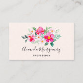 Carte De Visite Jouer Joli Bouquet de Fleur Rose (Devant)