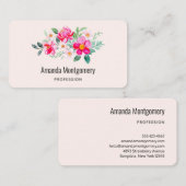Carte De Visite Jouer Joli Bouquet de Fleur Rose (Devant / Derrière)