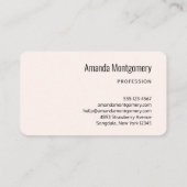 Carte De Visite Jouer Joli Bouquet de Fleur Rose (Dos)