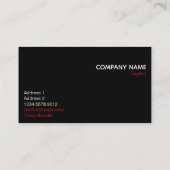 Carte De Visite Jouer Rouge élégant Identité de marque d'entrepris (Dos)