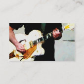 Carte De Visite Jouer une guitare blanche (Dos)