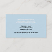 Carte De Visite Jouet Baby shower bleu (Dos)