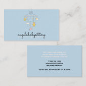 Carte De Visite Jouet Baby shower bleu (Devant / Derrière)