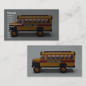 Carte De Visite Jouet d'autobus scolaire pour des enfants (Devant / Derrière)