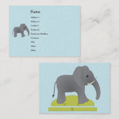 Carte De Visite Jouet éléphant (Devant / Derrière)