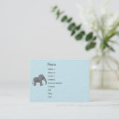 Carte De Visite Jouet éléphant (Debout devant)