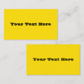 Carte De Visite Jouet en caoutchouc Jaune Automne Automne Chute Co (Devant / Derrière)