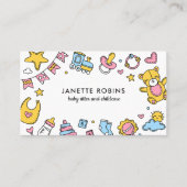Carte De Visite Jouets adorables pour bébé Nanny Garde d'enfants (Devant)