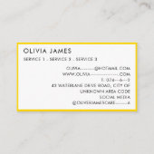 Carte De Visite Jouets doux Garde d'enfants Nanny Babysitter (Dos)