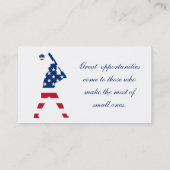 Carte De Visite Joueur américain de baseball (Dos)