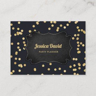 Carte De Visite Joueur Black Gold Jellow Party