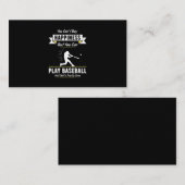 Carte De Visite Joueur de baseball (Devant / Derrière)