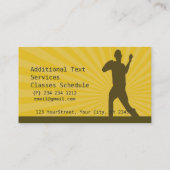 Carte De Visite Joueur de baseball, entraîneur de base-ball, école (Dos)