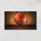 Carte De Visite Joueur de basket-ball | Coach Sport (Dos)