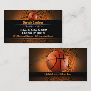 Carte De Visite Joueur de basket-ball   Coach Sport