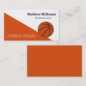 Carte De Visite Joueur de basket-ball professionnel (Devant / Derrière)