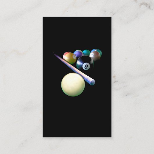 Carte De Visite Joueur de billard Billard Balls Cue Snooker (Devant)