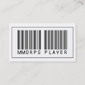 Carte De Visite Joueur de code barres MMORPG (Dos)