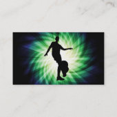 Carte De Visite Joueur de football Silhouette (Dos)