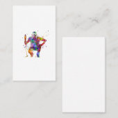 Carte De Visite Joueur de golf en aquarelle (Devant / Derrière)