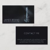 Carte De Visite Joueur de guitare musicien (Devant / Derrière)