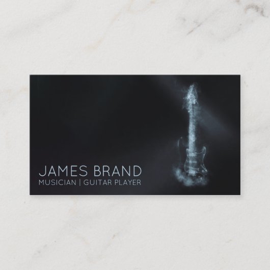 Carte De Visite Joueur de guitare musicien (Devant)