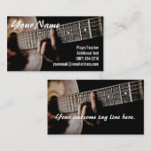 Carte De Visite Joueur de guitare - professeur - compositeur - (Devant / Derrière)